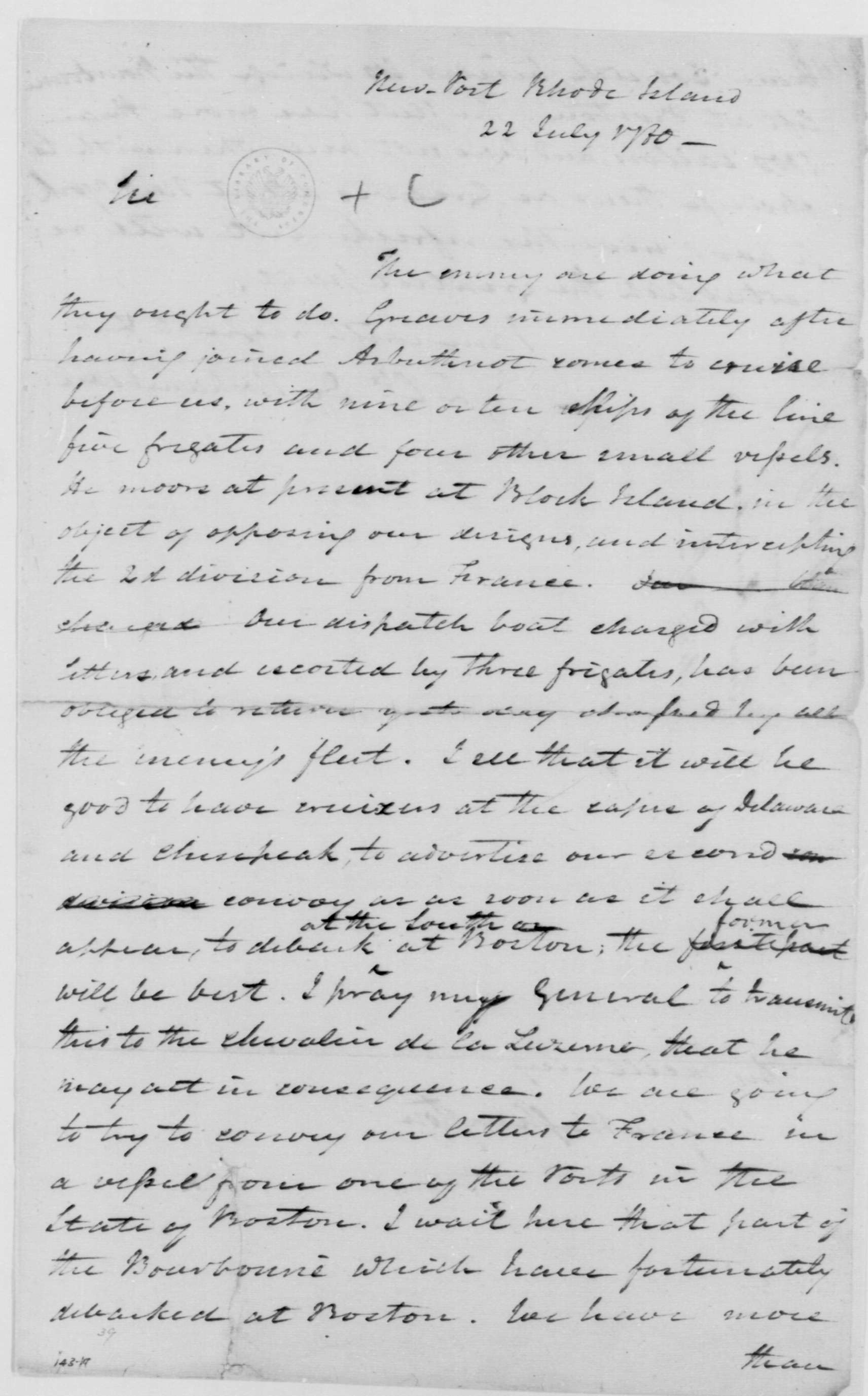 Image of a letter from the George Washington Letter's display from the Smithsonian and DIA