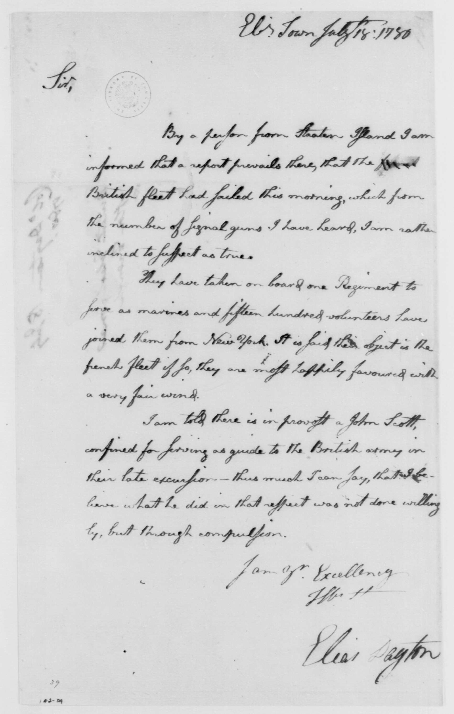 Image of a letter from the George Washington Letter's display from the Smithsonian and DIA