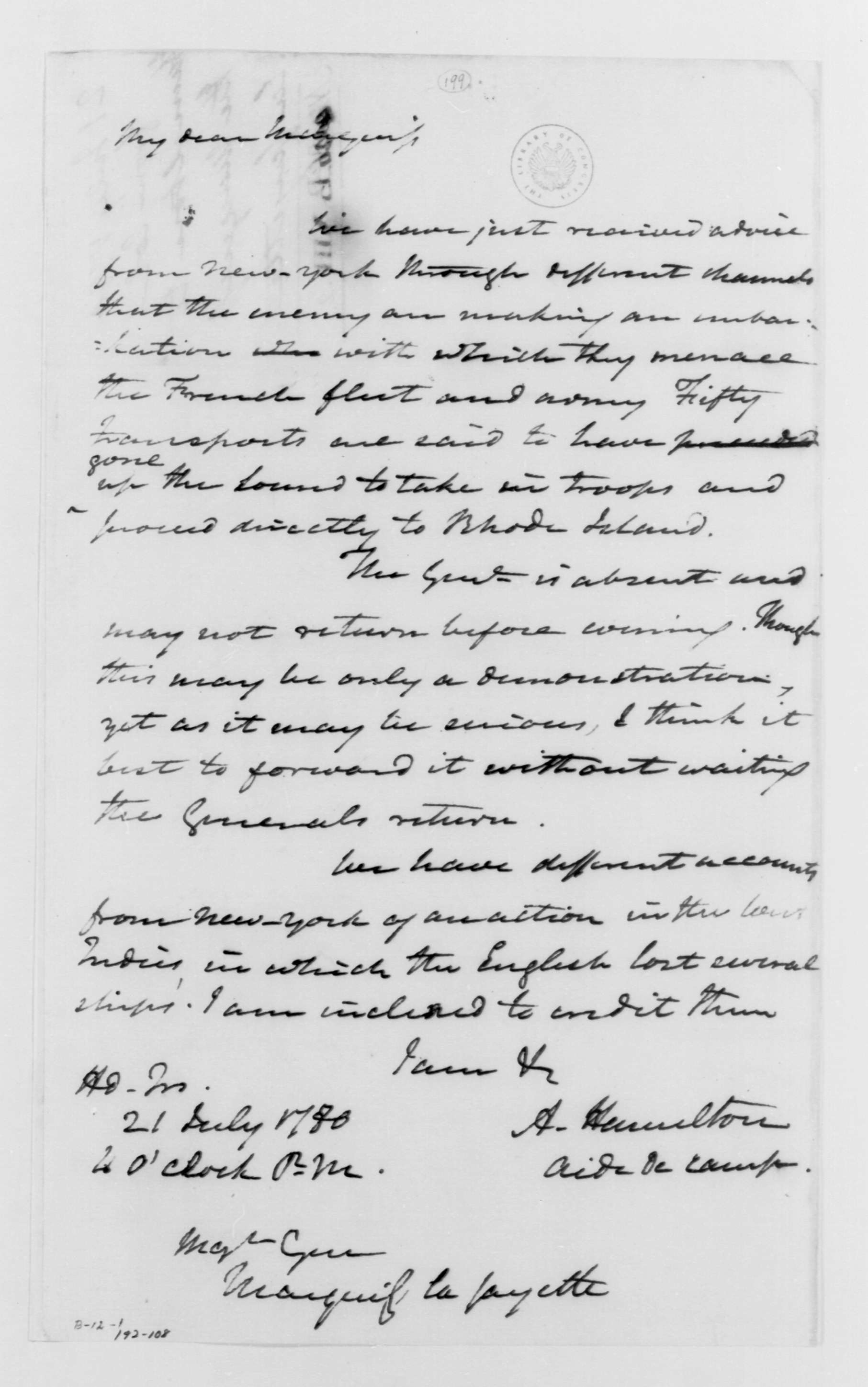 Image of a letter from the George Washington Letter's display from the Smithsonian and DIA