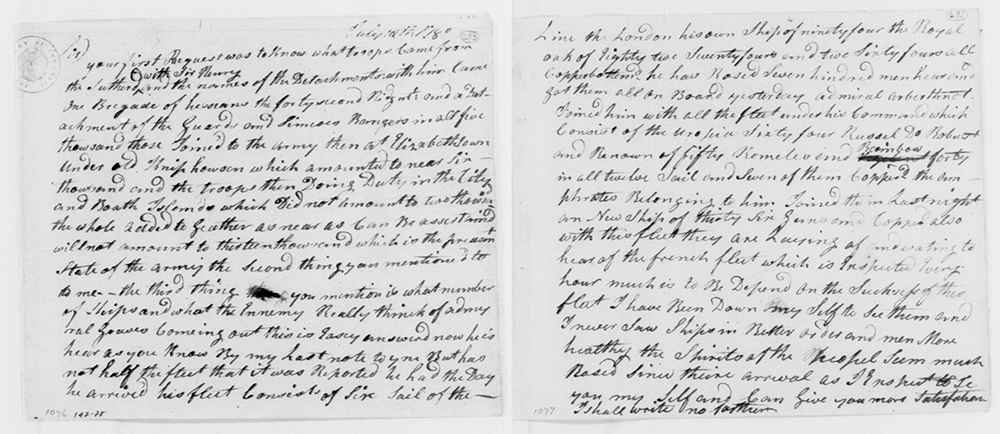 Portrait image George Washington Letters